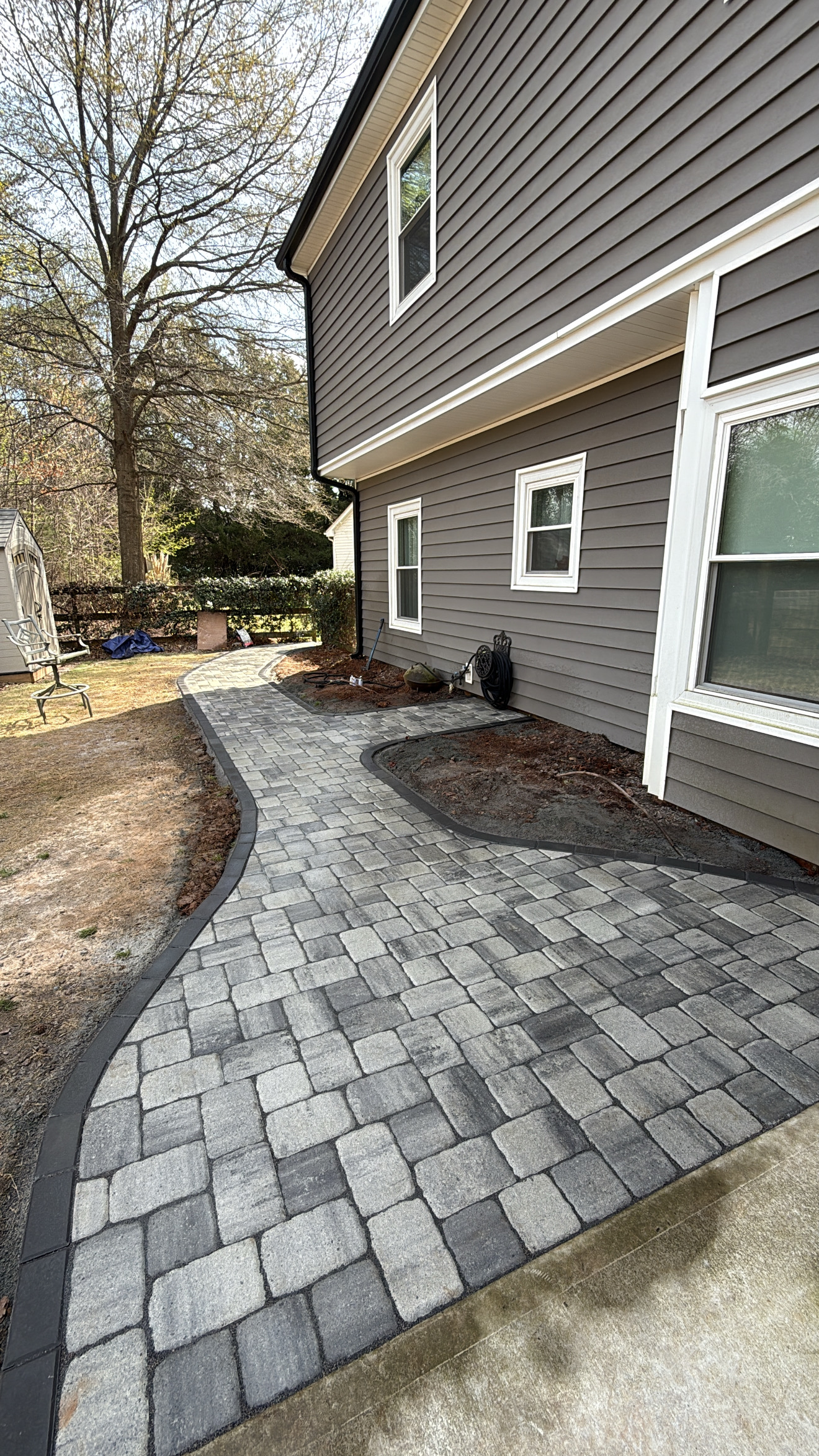 Paver patio and walkway